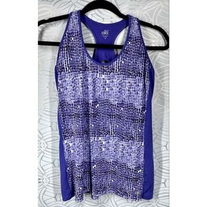 Alo Yoga Razorback Performance Tank Top Sz Women’s Medium Land And Ocean Purple